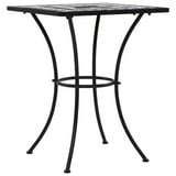 vidaXL Mosaic Bistro Table Black and White 23.6" Ceramic - Walmart.com