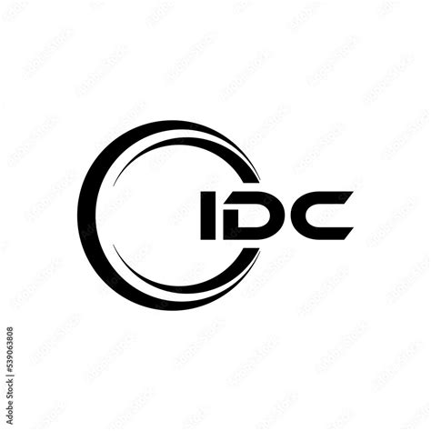 IDC letter logo design with white background in illustrator, cube logo, vector logo, modern ...