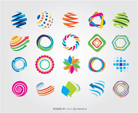 Creative Circle Globe Colorful Logos Vector Download