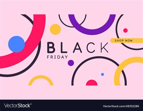 Black friday poster bright abstract background Vector Image