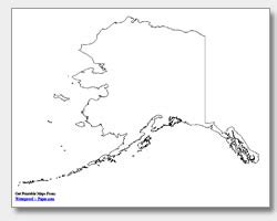 Printable Alaska Maps | State Outline, Borough, Cities