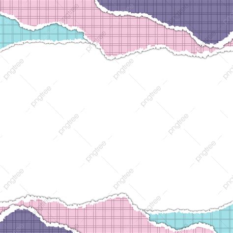 Torn Paper Aesthetic White Transparent, Aesthetic Torn Paper Border ...