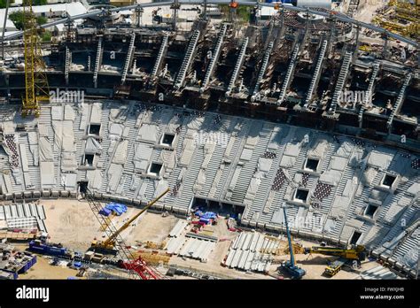 QATAR, Doha, construction site Khalifa International Stadium for FIFA world cup 2022, built by ...