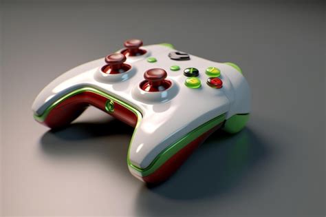 Premium AI Image | A green and red xbox controller with a red and green ...