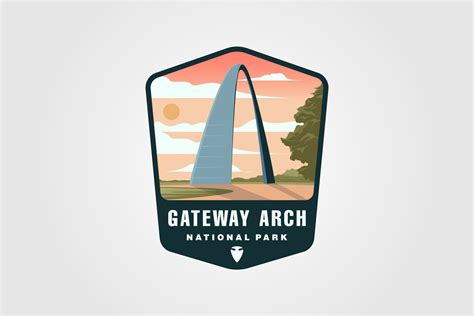 gateway arch vector patch logo symbol | Creative Market