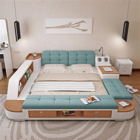 [USD 659.02] Tatami bed master bedroom modern simple storage bed double bed 1 8 m cloth bed ...