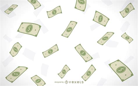 Illustrated Falling Money Vector Download