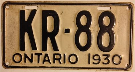 ONTARIO 1930 ---FOUR DIGIT LICENSE PLATE | Four digit Ontari… | Flickr