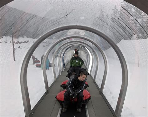 Snoqualmie Summit Tubing Center uphill people mover conveyor belt