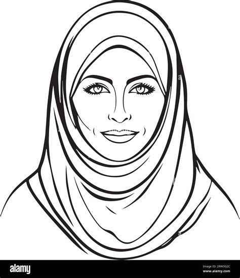 Breathtaking and lovely Muslim woman vector art Stock Vector Image ...