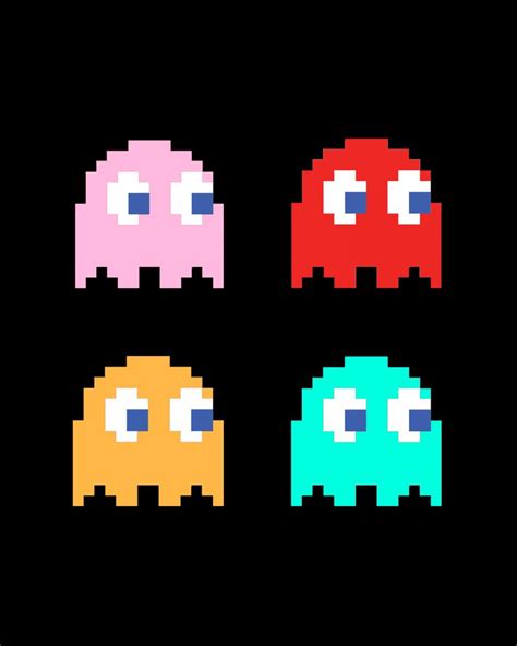 Pacman Ghosts Art Print by KingdomCourageous - X-Small | Pacman ghost ...