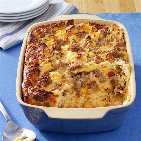 Cheese Sausage Strata Recipe | Taste of Home