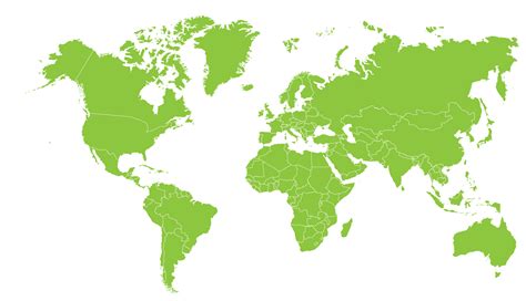 World Map Green Png