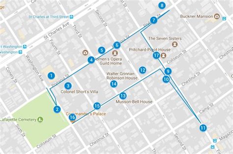 Garden District New Orleans Walking Tour Map | Fasci Garden