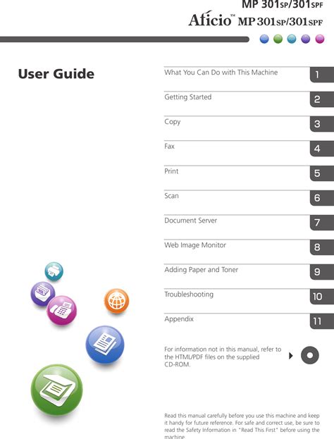 Ricoh Aficio Mp 301Spf Users Manual ManualsLib Makes It Easy To Find ...