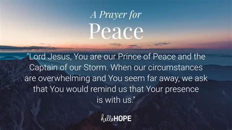 Prayer for Peace | helloHOPE