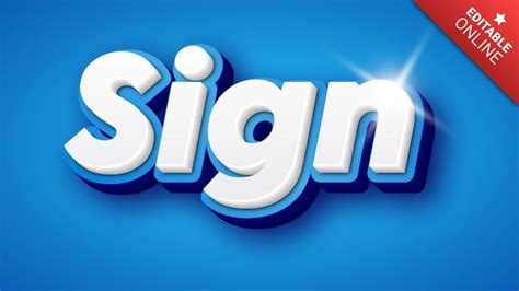 Sign | Clean 3D | Text Effect Generator