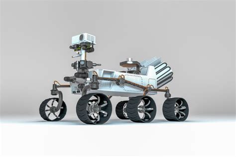 A Mars Rover Against a White Background Stock Illustration - Illustration of transportation ...