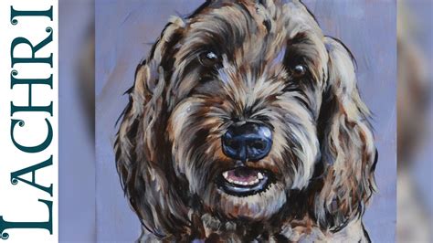 Speed Painting impressionistic dog portrait in acrylic - Demo by Lachri ...