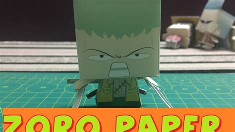 One piece - Easy Roronoa Zoro Paper Craft - DIY projects - YouTube