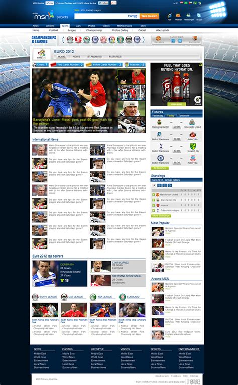 MSN News and sports Channel on Behance