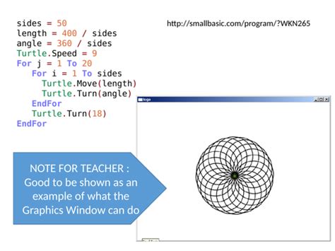 Small Basic Graphics Window (FULL LESSON drawing a polygon) | Teaching Resources