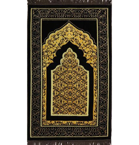 Velvet Vined Arch Islamic Prayer Rug - Brown – IslamicPrayerRug.com