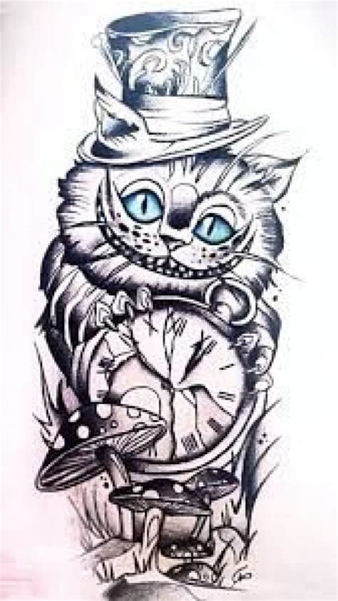 Bildergebnis für cheshire cat drawing #drawing #cat #drawing | Wunderland tattoo, Katzen ...