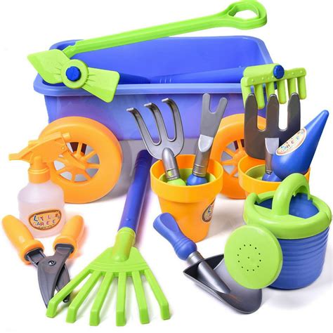 Kid's Garden Tool Toys Set, Beach Sand Toy, Kids Outdoor Toys ...