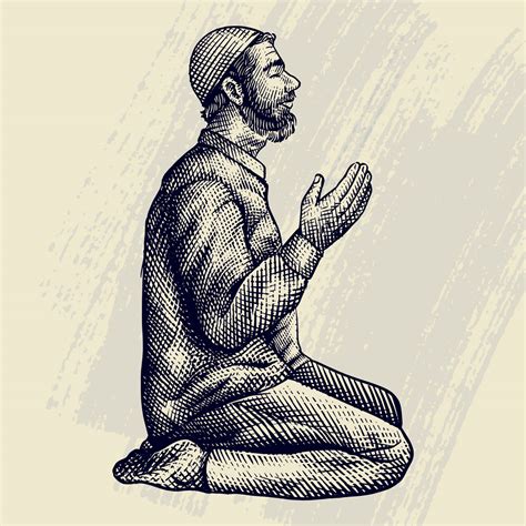 Muslim Man Praying Vector Art, Icons, and Graphics for Free Download