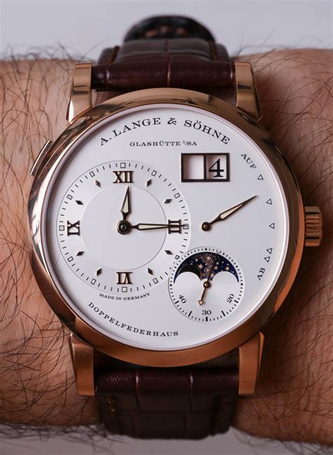 A. Lange & Sohne Lange 1 Moon Phase Watch Review | aBlogtoWatch