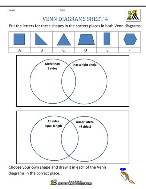 Venn Diagram Worksheet Grade 2
