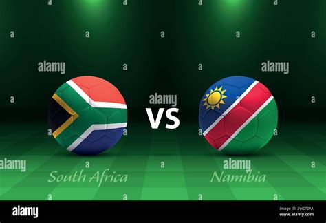 South Africa vs Namibia football scoreboard broadcast template for ...