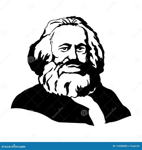 Karl Marx.Vector Portrait Of Karl Marx. | CartoonDealer.com #114208205