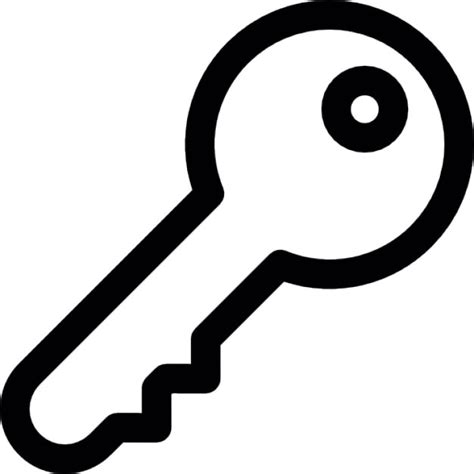 Outline of a key Icons | Free Download