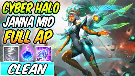 S+ CLEAN FULL AP JANNA MID ARCANE COMET CYBER HALO GAMEPLAY | Build & Runes | League of Legends ...