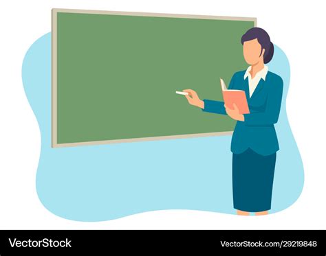 Teacher teaching in front class room Royalty Free Vector