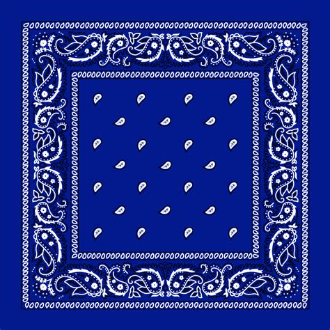 Royal Blue Paisley Bandana - Single Piece 22x22 - Walmart.com