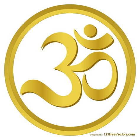 Gold Aum or Om Symbol Image | Symbols, Om symbol, Om symbol art