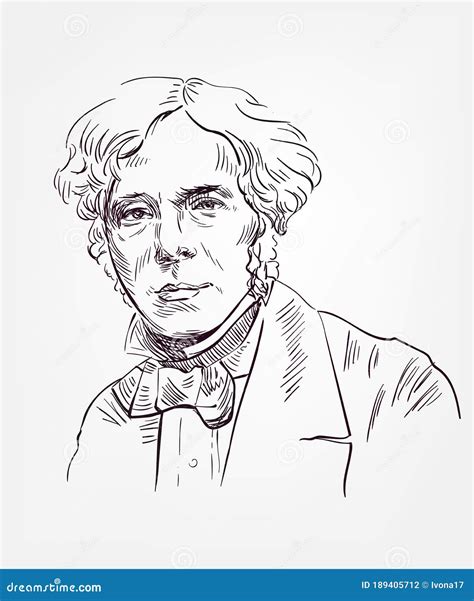 Michael Faraday Cartoon Style Portrait Vector Illustration | CartoonDealer.com #167360574