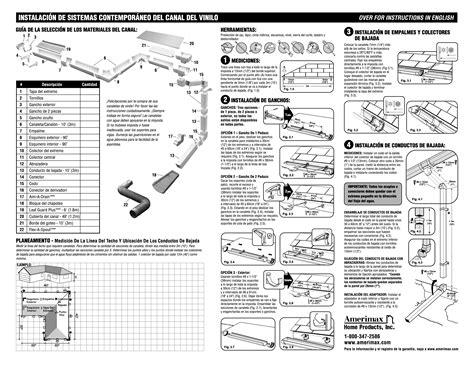 Amerimax Installing Contemporary Vinyl Gutter Systems ENESP User Manual