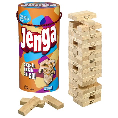 Buy Hasbro Gaming Jenga Wooden Blocks Stacking Tumbling Tower Kids Game Ages 6 and Up (Amazon ...