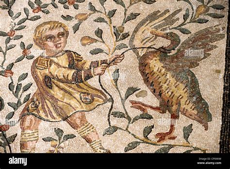 Italy, Sicily, Piazza Armerina, Roman mosaics in the Villa Del Casale Stock Photo - Alamy