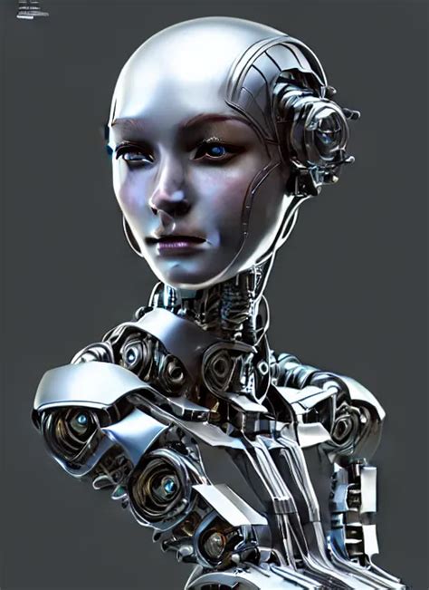 portrait of a humanoid robot, metal, cinematic | Stable Diffusion