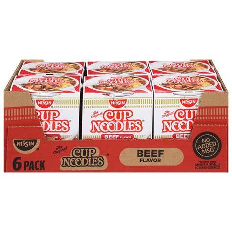 Save on Nissin Cup Noodles Soup Beef Flavor - 6 pk Order Online ...