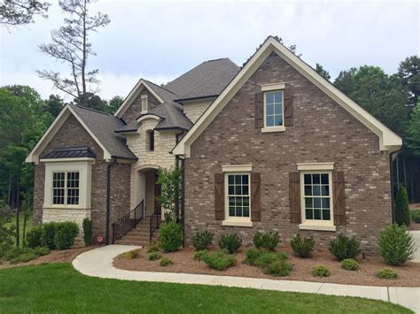 ARH Plan Castleberry (Exterior 34) Brick = Boral Savannah Gray with gray mortar, Shutters ...