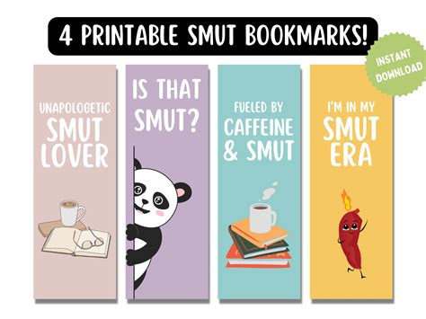 Printable Bookmark for Women Smut Bookmark Printable Funny - Etsy UK