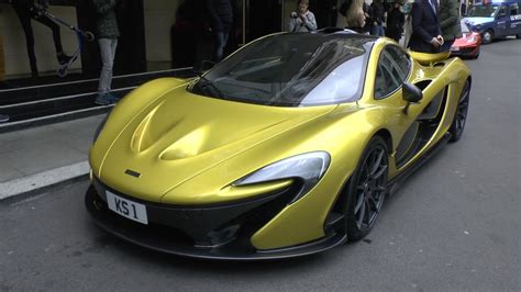 McLaren P1 - Unique GOLD McLaren P1 in London!! - YouTube