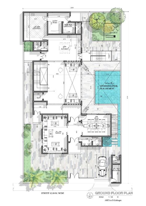 Architectural plane . Villa design | Model house plan, House layout ...