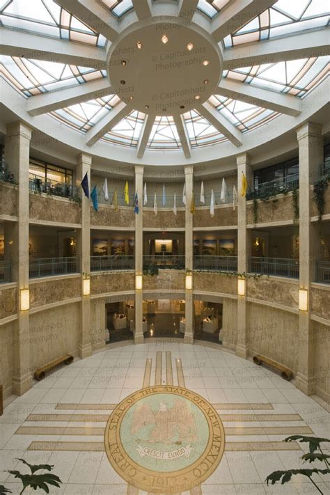 the inside of a large building with an atrium